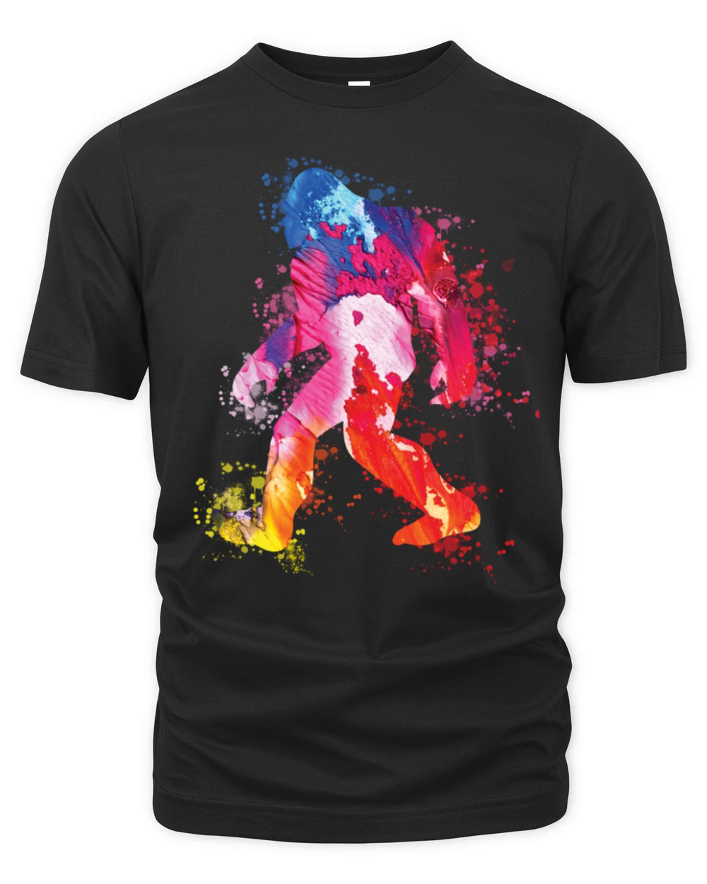 Bigfoot Color Silhouette Sasquatch Art Organic Unisex T-shirt