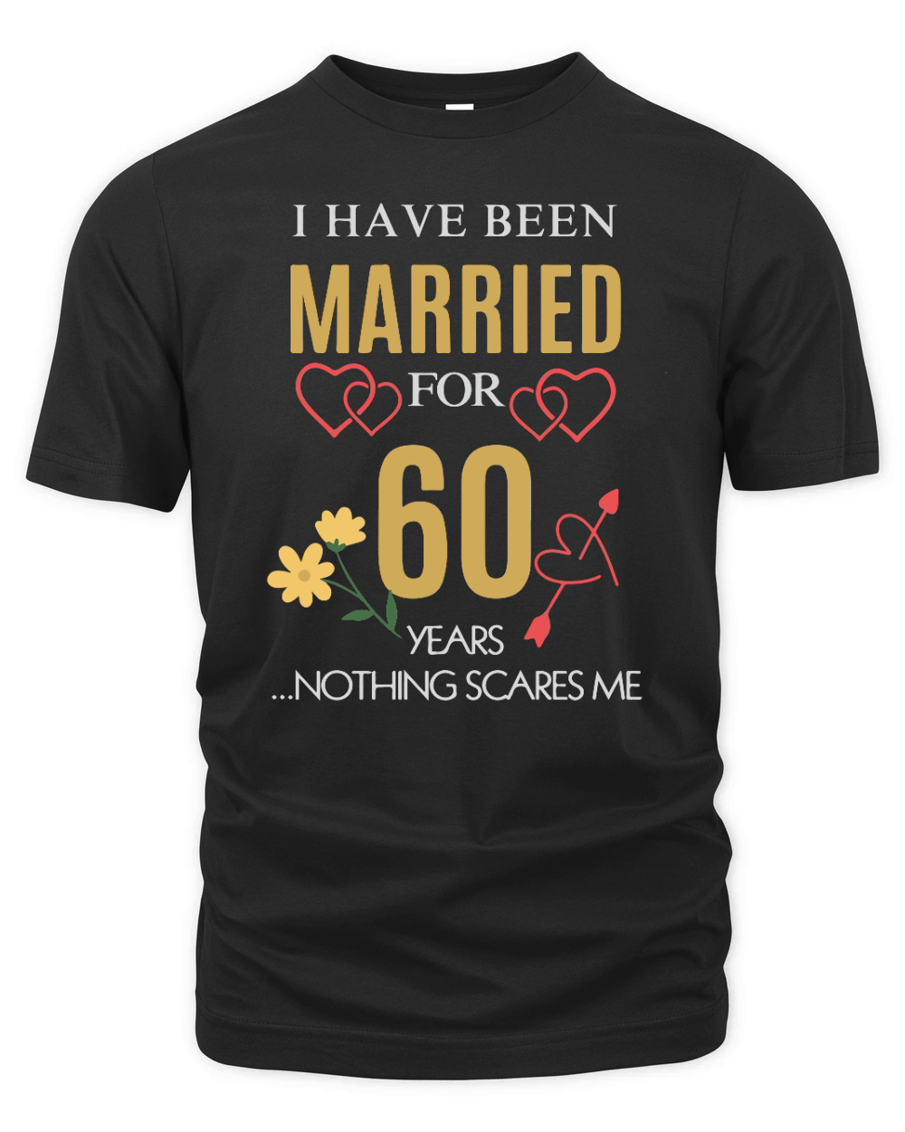 Married for 60 Years 60th Wedding Organic Unisex T-shirt