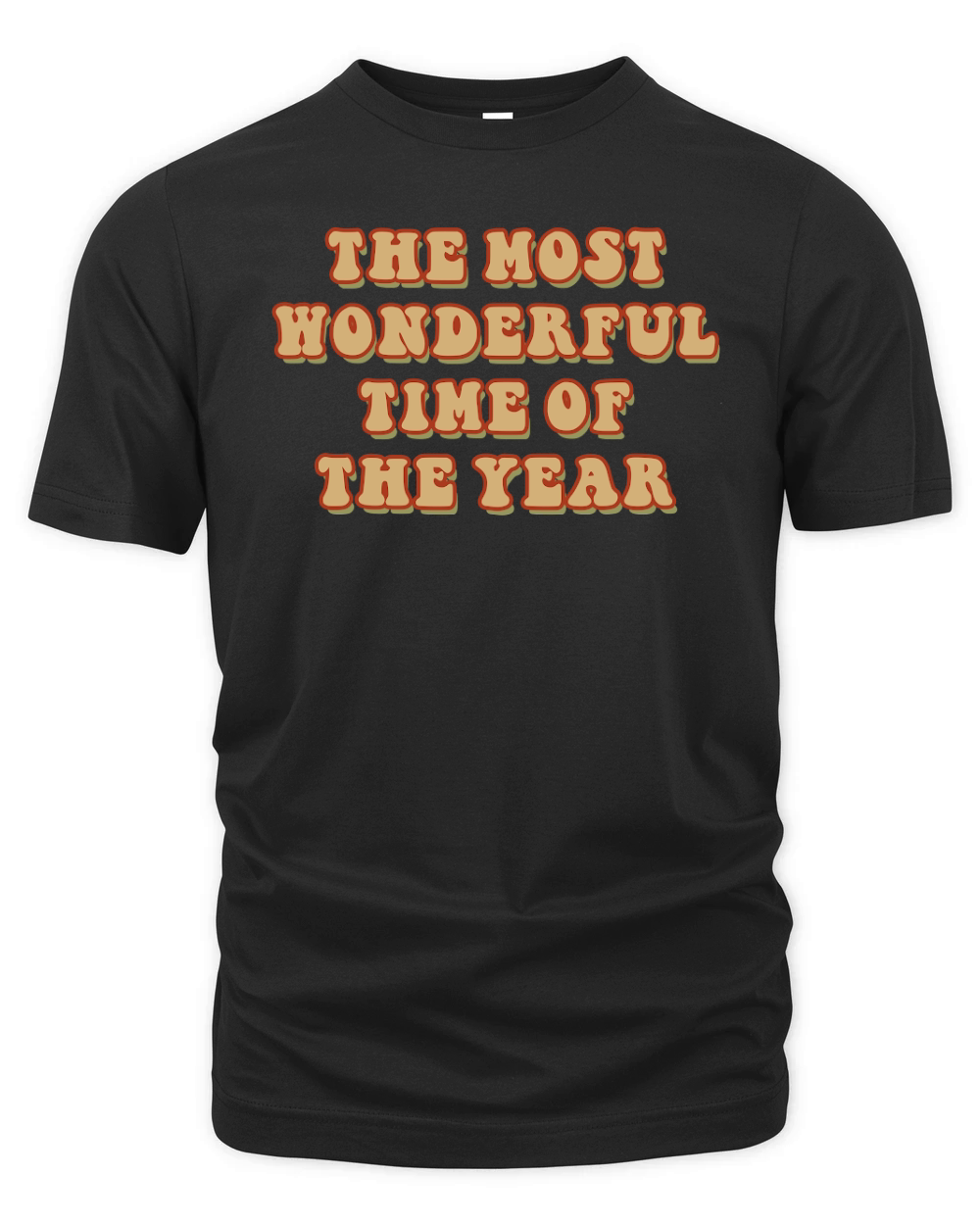 The Most Wonderful Time of the Year Retro Brown Organic Unisex T-shirt