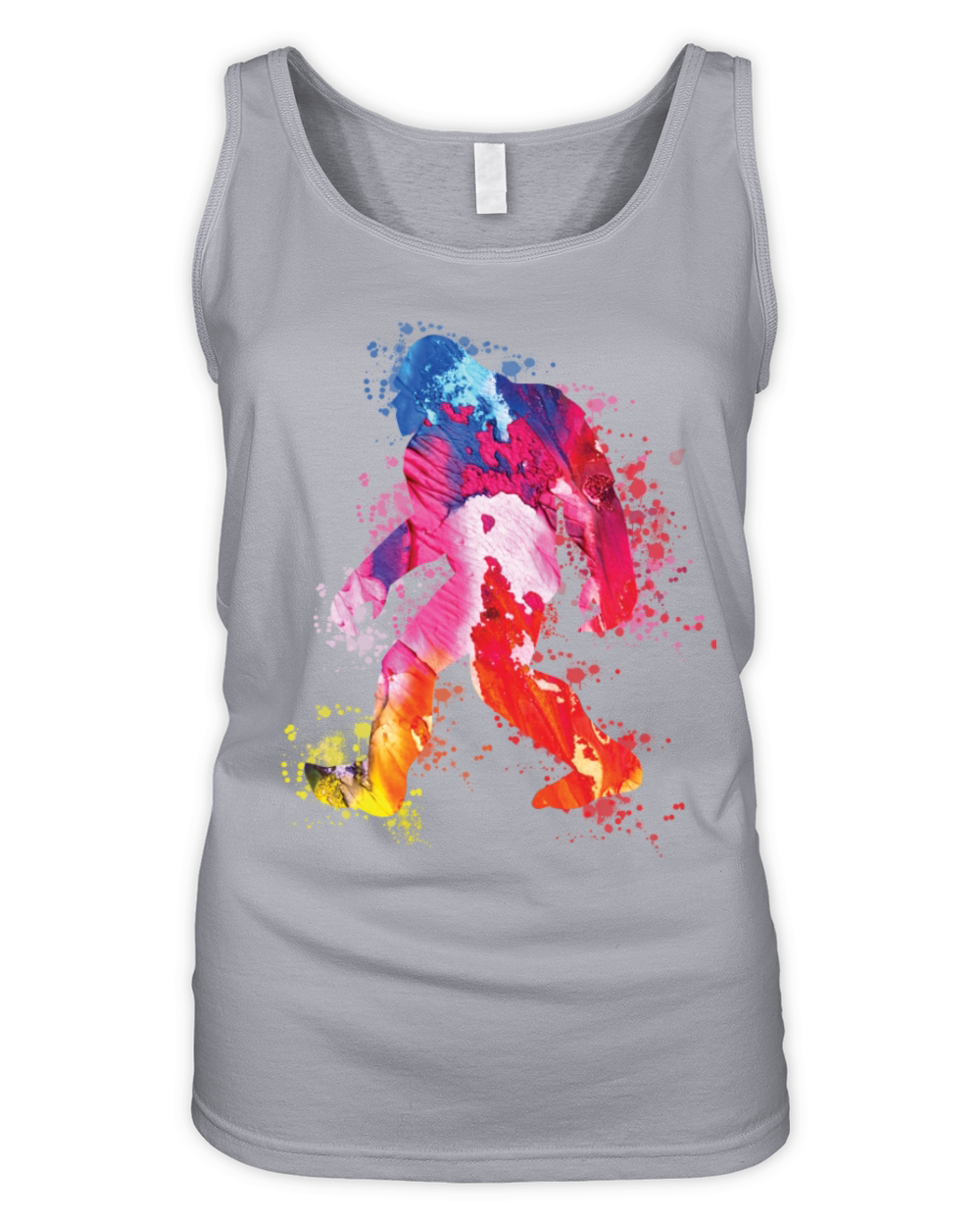 Bigfoot Color Silhouette Sasquatch Art Organic Women's Tank Top