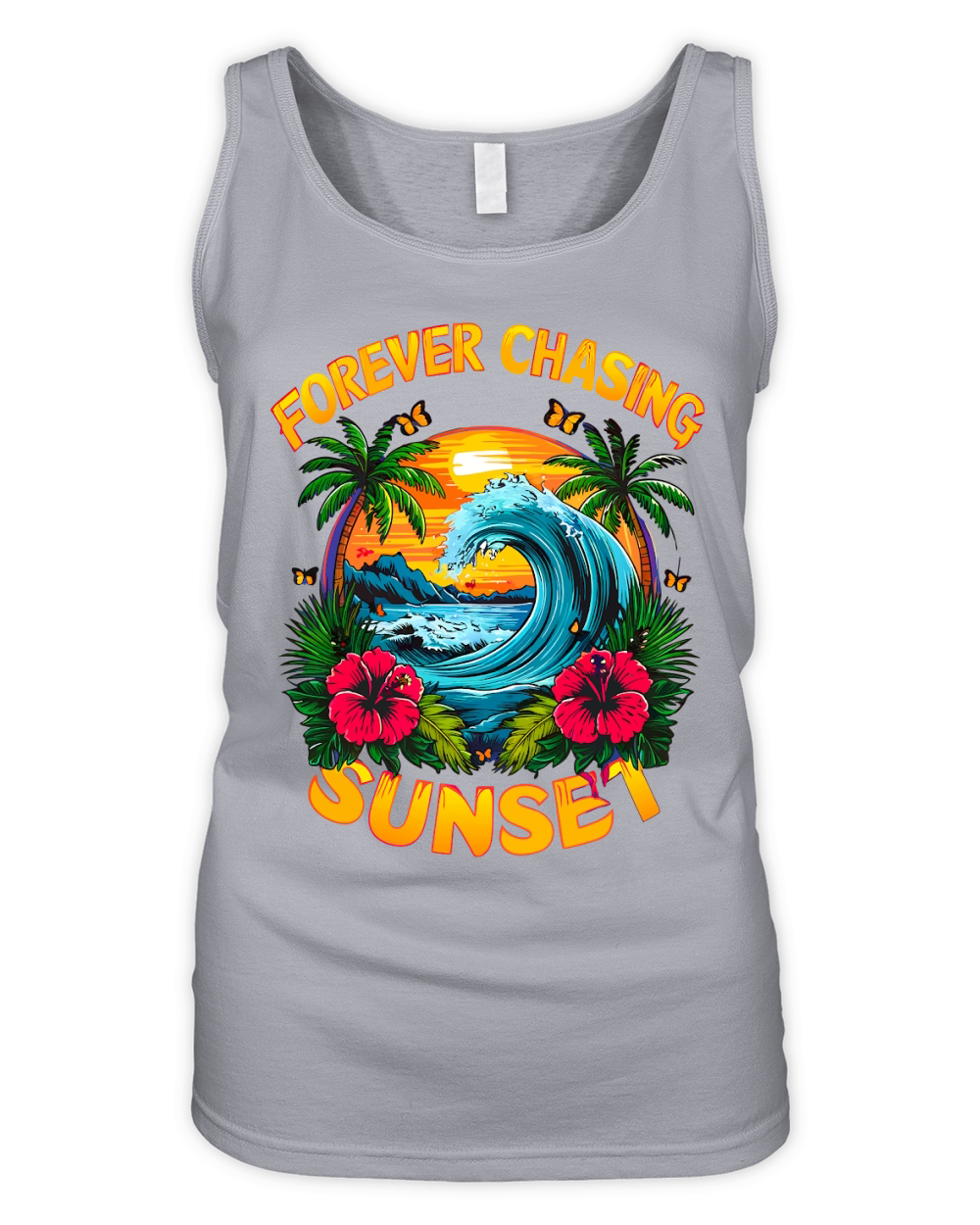 Forever Chasing Sunset 02 Organic Women's Tank Top