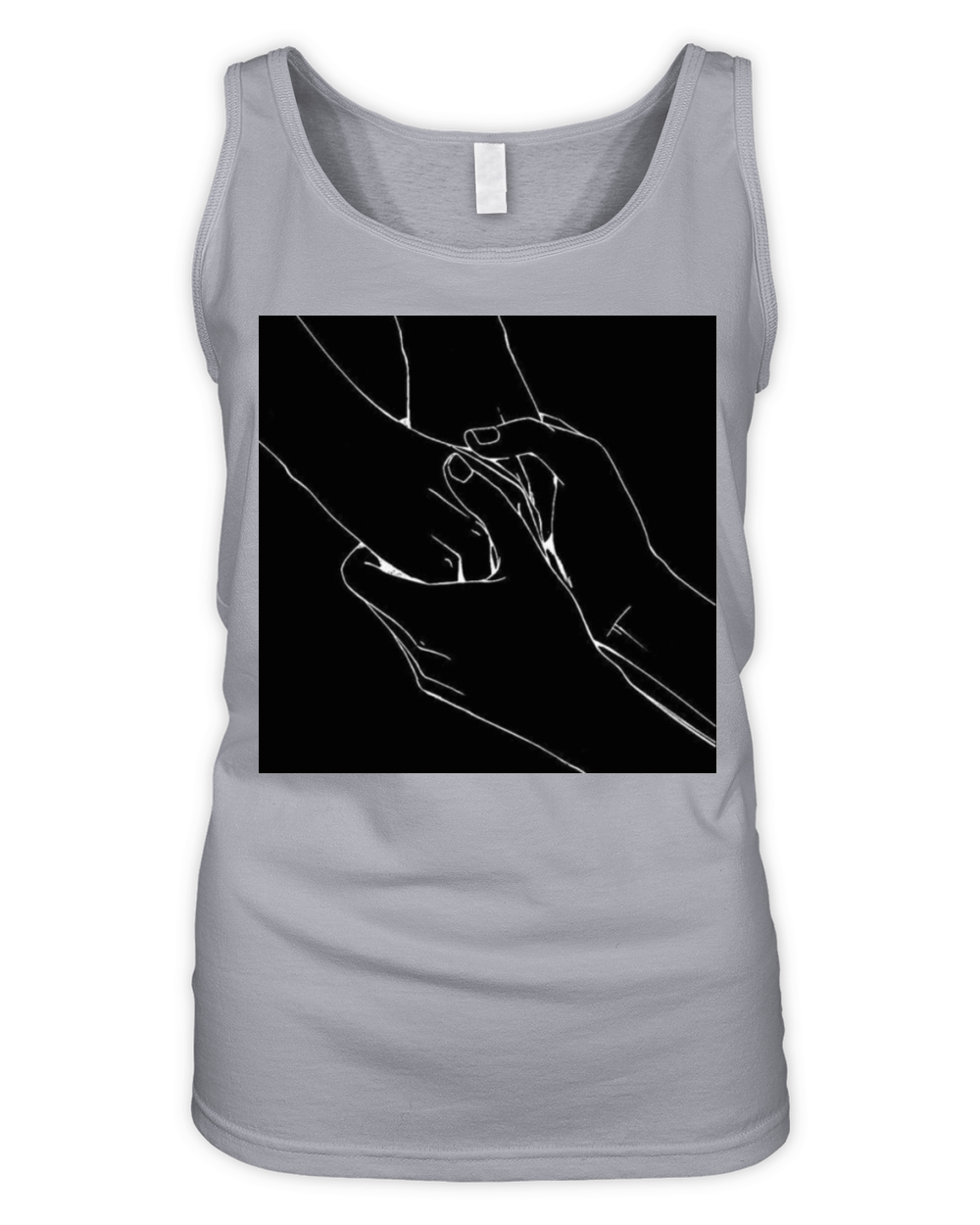 Hands Line drawing Organic Women's Tank Top