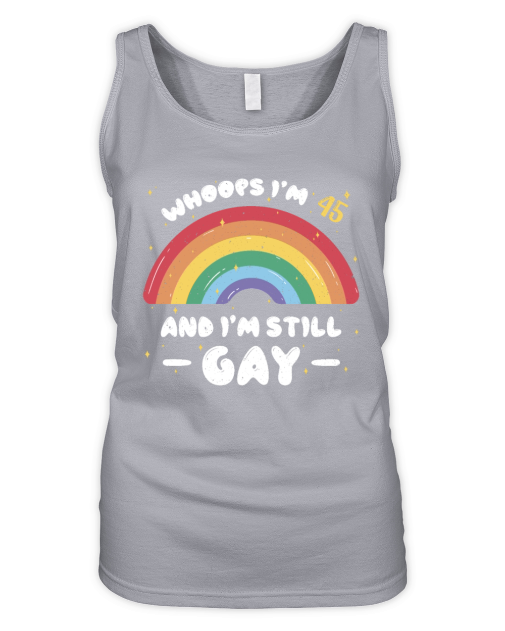Rainbow Age 45 Years Gay Pride LGBT Pride Month Organic Women's Tank Top
