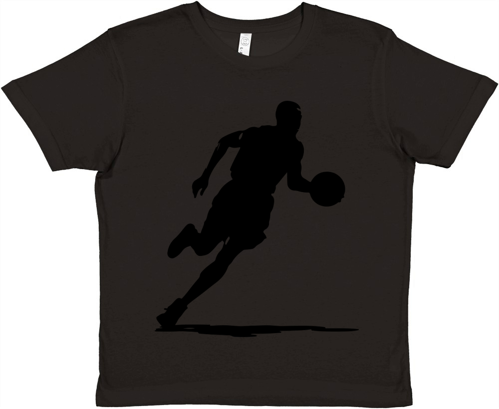 Basketball Player Silhouette (3) Premium Kids Crewneck T-shirt