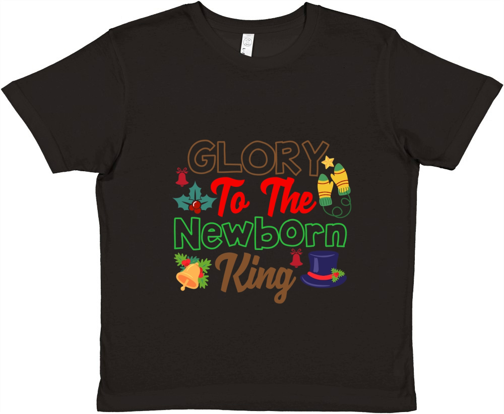 Glory To The Newborn King Premium Kids Crewneck T-shirt
