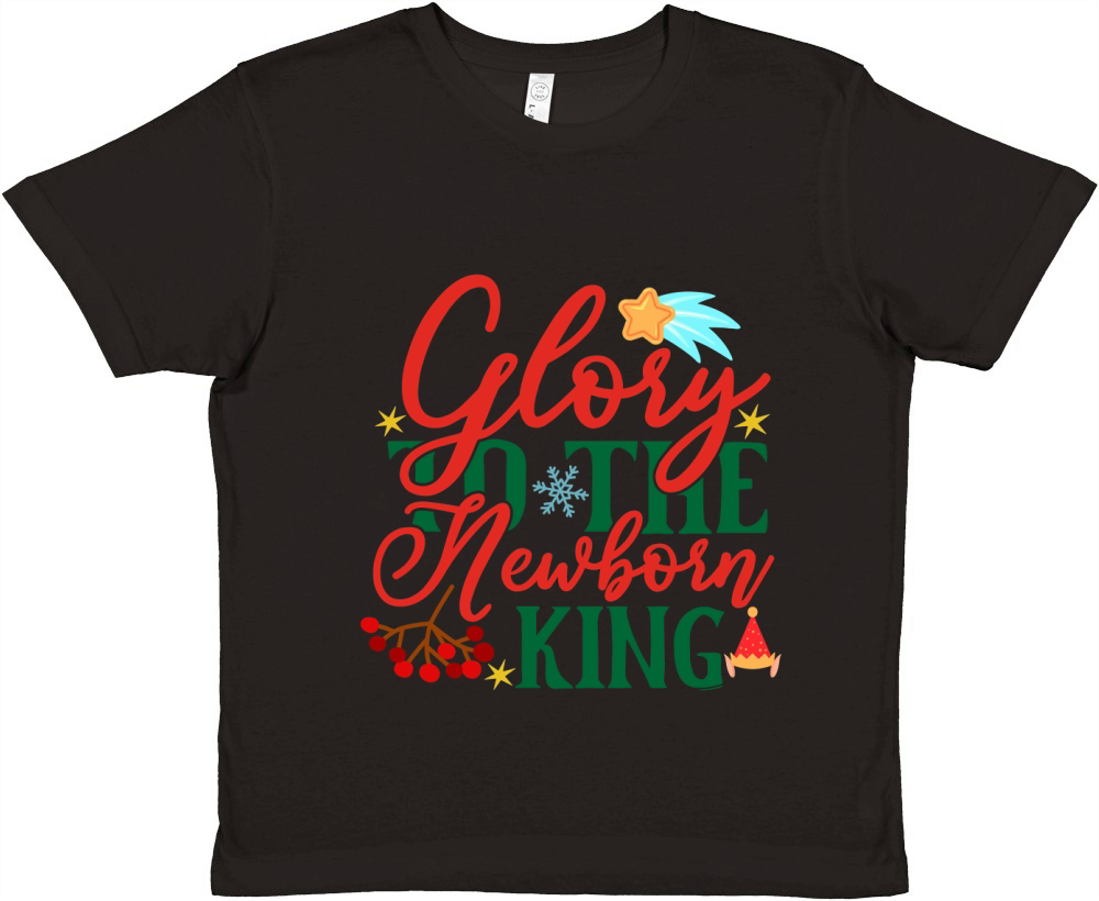 Glory To The Newborn King Premium Kids Crewneck T-shirt