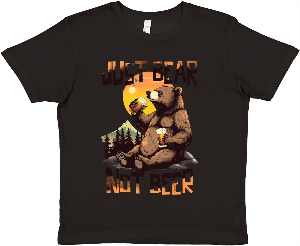 Just Bear Not Beer Premium Kids Crewneck T-shirt