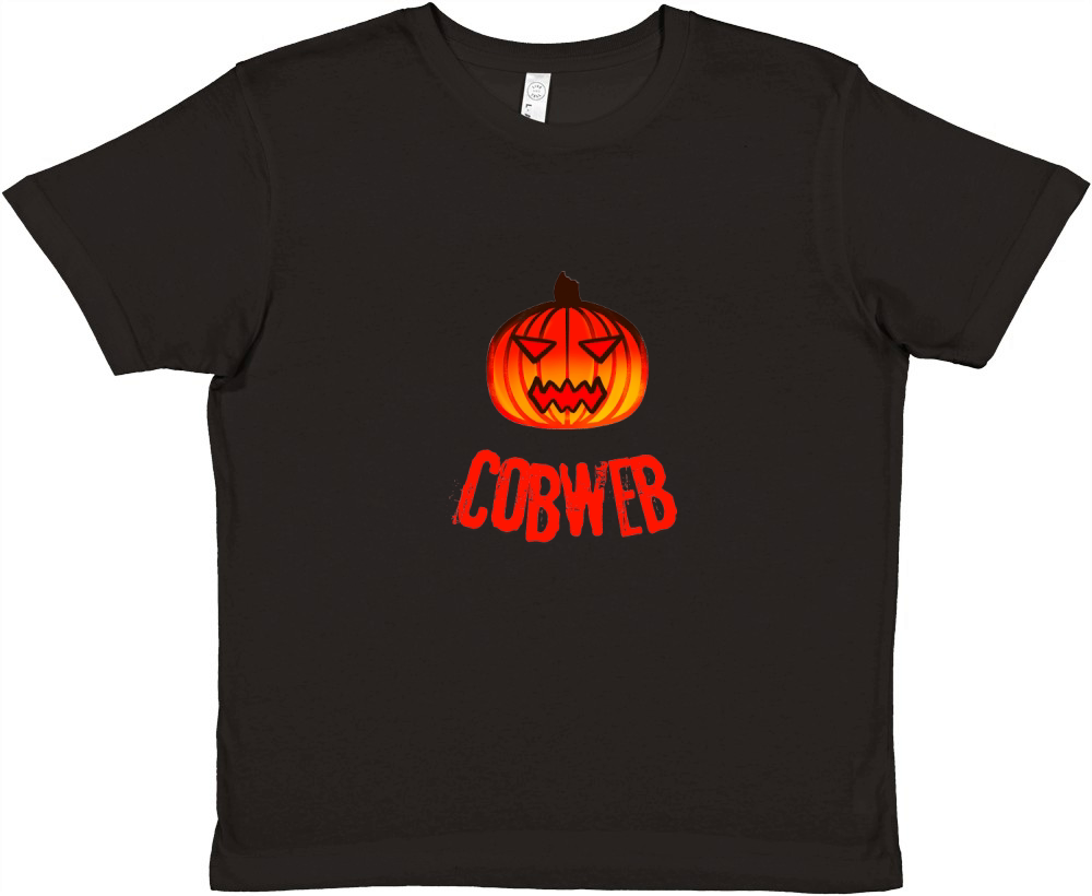 Pumpkin Cobweb Premium Kids Crewneck T-shirt