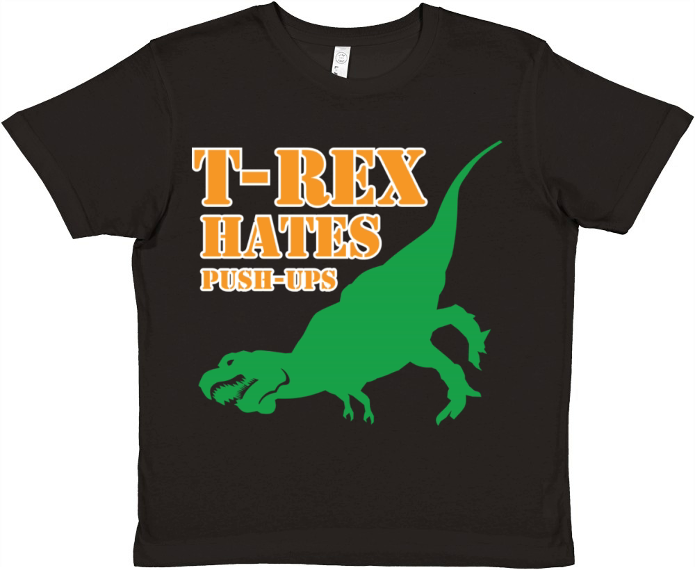 T-Rex Hates Push-Ups T shirt Premium Kids Crewneck T-shirt