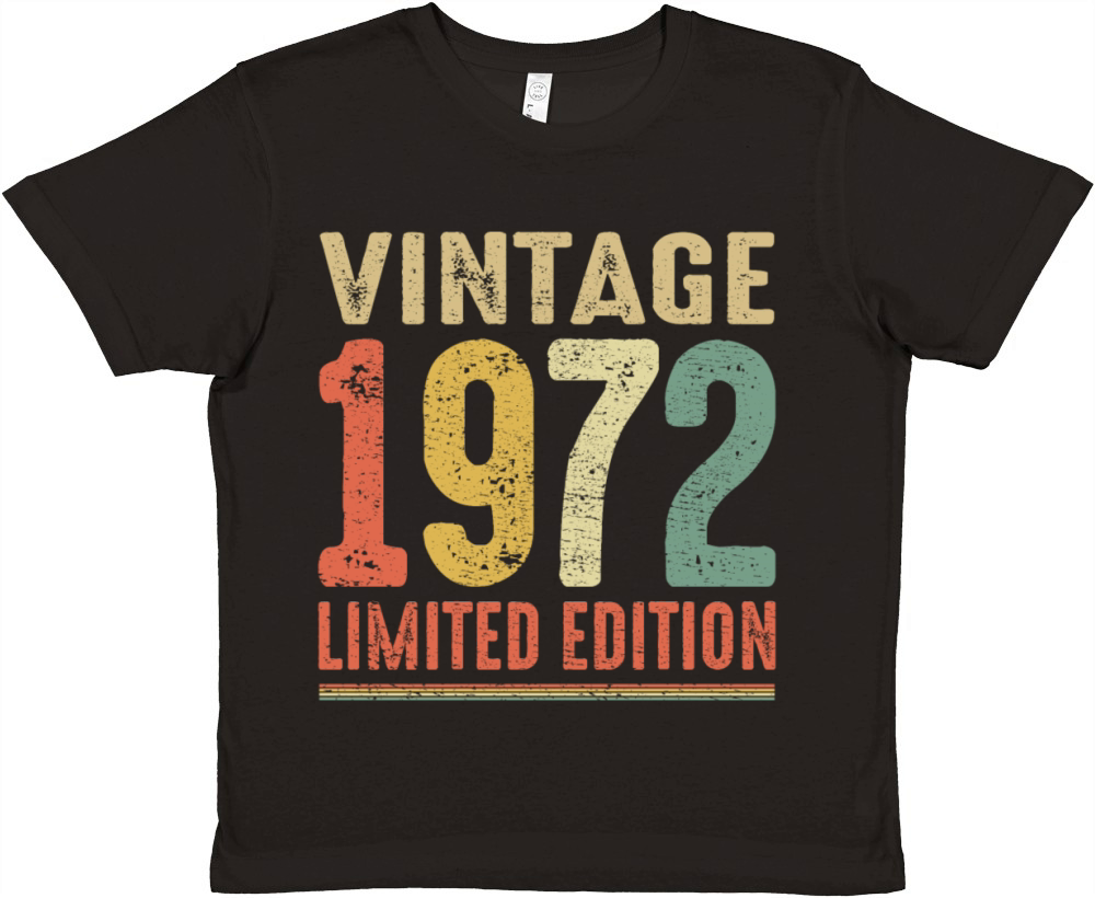 Vintage 1972 Limited Edition 50th Birthday Gift Premium Kids Crewneck T-shirt
