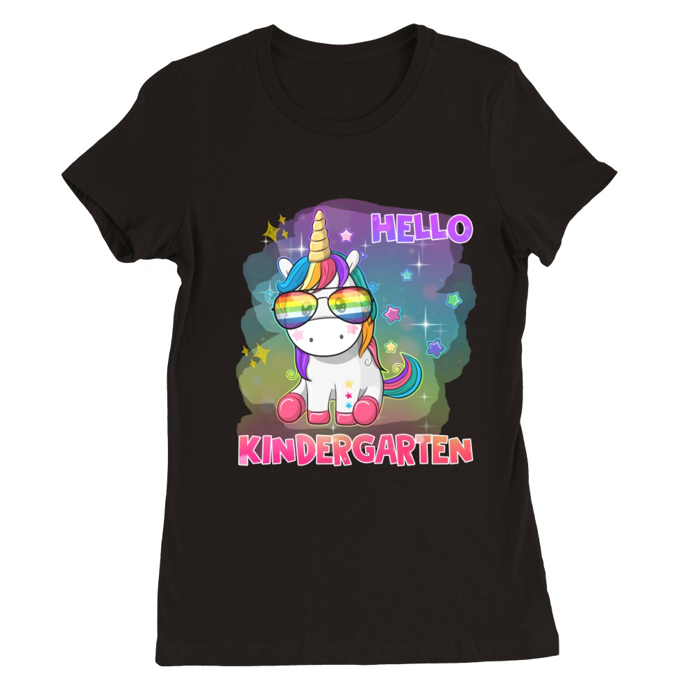 Hello Kindergarten - Back to school Premium Womens Crewneck T-shirt