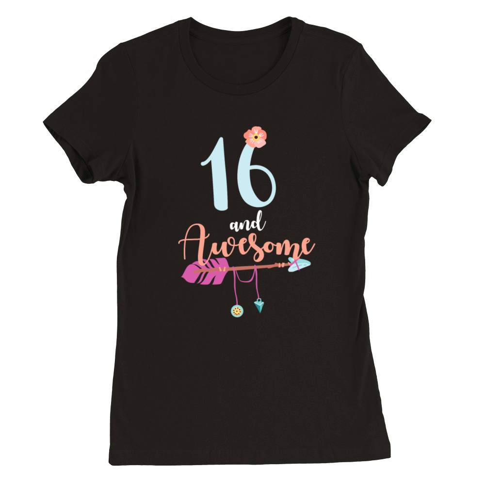Official Teenager 16th Birthday Gift Girl Woman Premium Womens Crewneck T-shirt