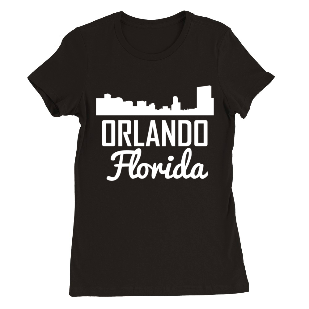 Orlando Florida Skyline Premium Womens Crewneck T-shirt