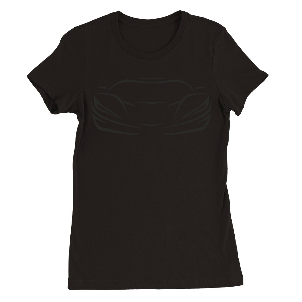 Sportscar Silhouette Premium Womens Crewneck T-shirt