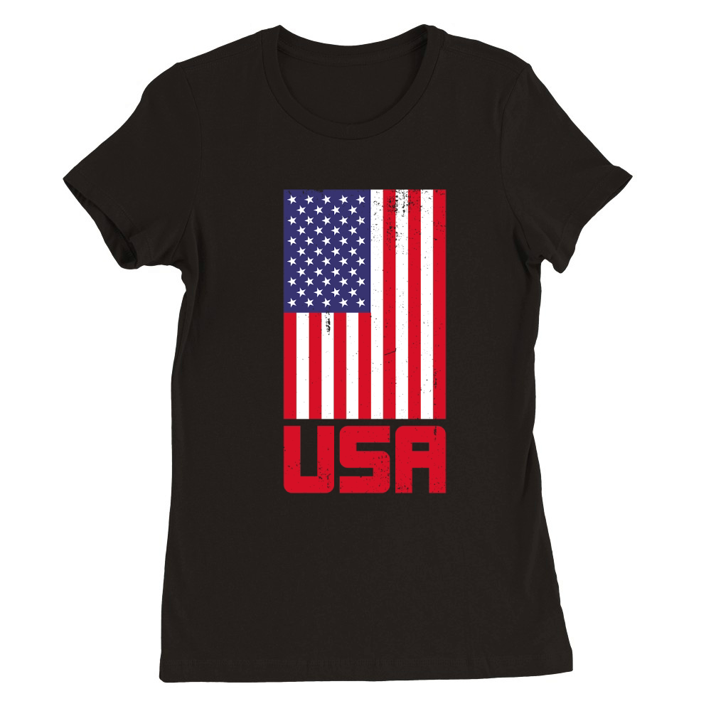 USA Patriotic 03 Premium Womens Crewneck T-shirt