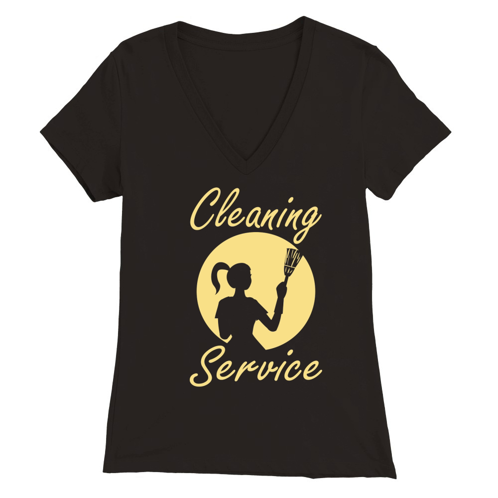 cleaning service 18 Premium Womens V-Neck T-shirt