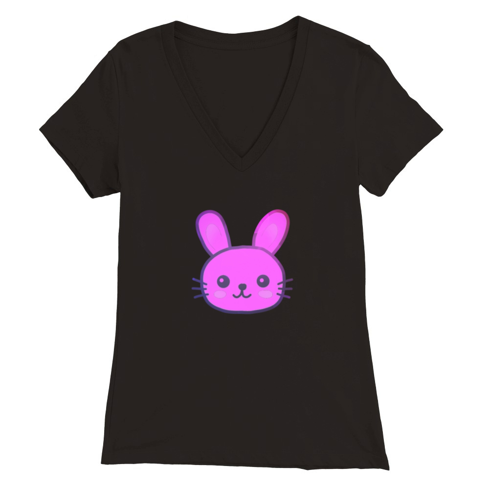 Colorful bunny Easter Bunny for easter Bunny Premium Womens V-Neck T-shirt