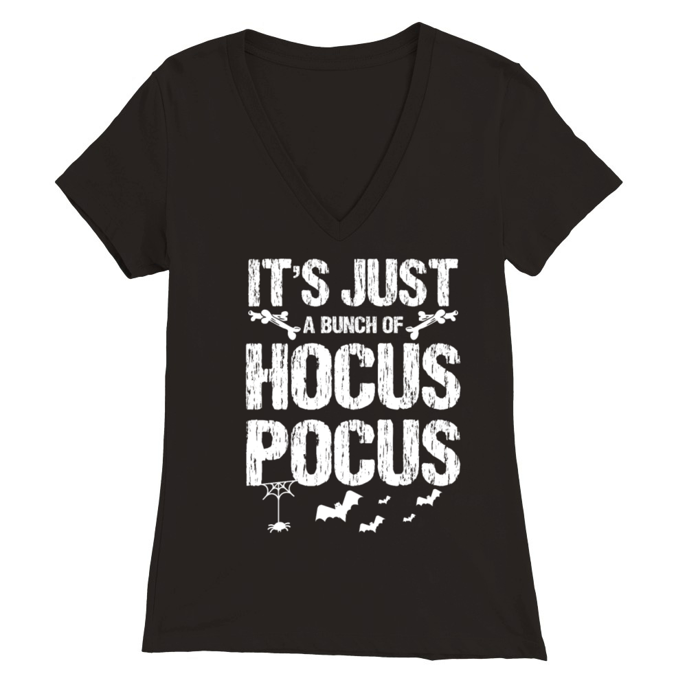 Halloween horror Witch costume witches broom Premium Womens V-Neck T-shirt