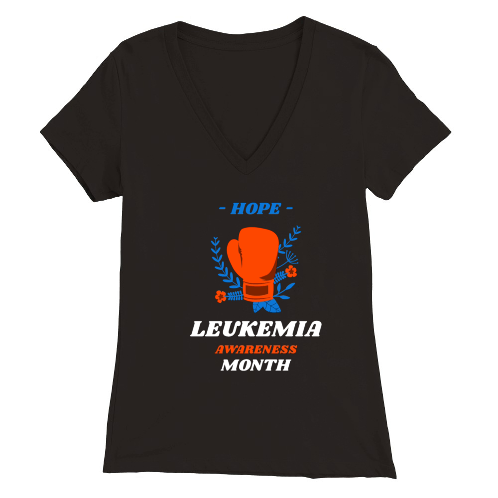 HOPE - Leukemia Awareness Month Premium Womens V-Neck T-shirt
