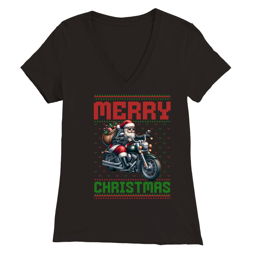 Merry Christmas 51 08 Premium Womens V-Neck T-shirt