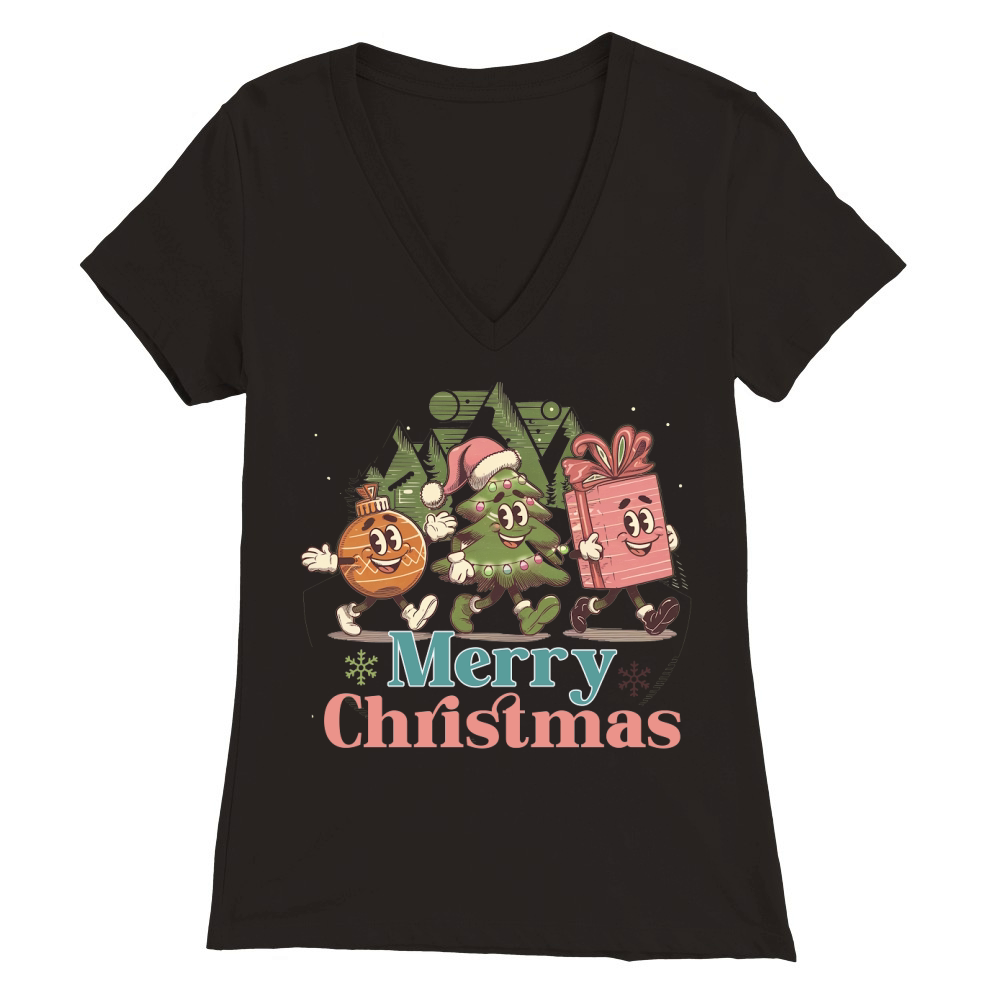 Merry Christmas 60 05 Premium Womens V-Neck T-shirt