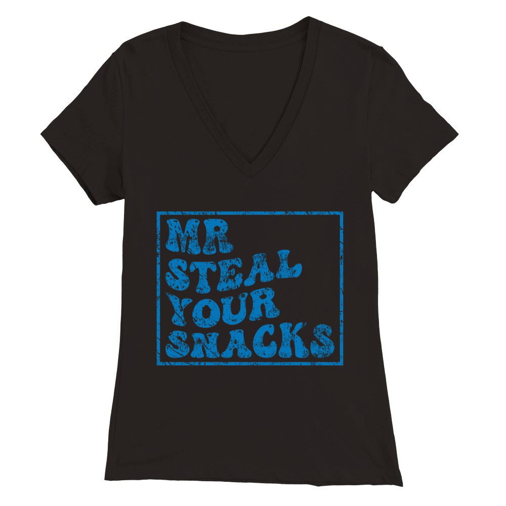 Mr steal your snacks 03 Premium Womens V-Neck T-shirt