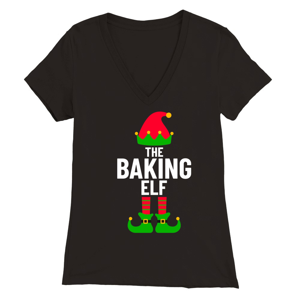 The Baking Elf Christmas Premium Womens V-Neck T-shirt