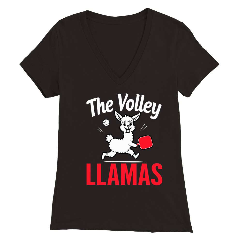 The volley llamas Premium Womens V-Neck T-shirt