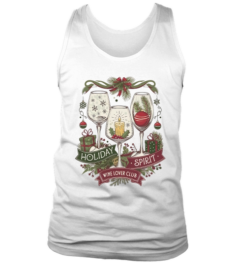 Holiday spirit wine lover club Tank Top Unisex