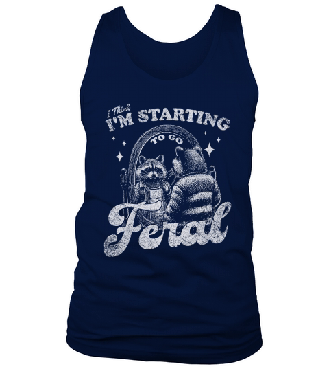 Raccoon in Mirror D White GR Tank Top Unisex