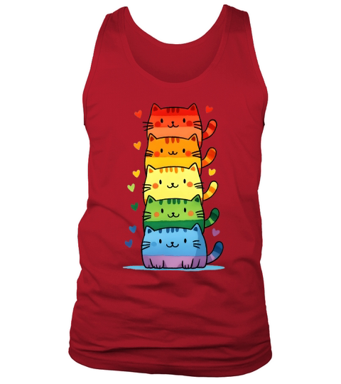Rainbow Cats Cute Stack Art Tank Top Unisex
