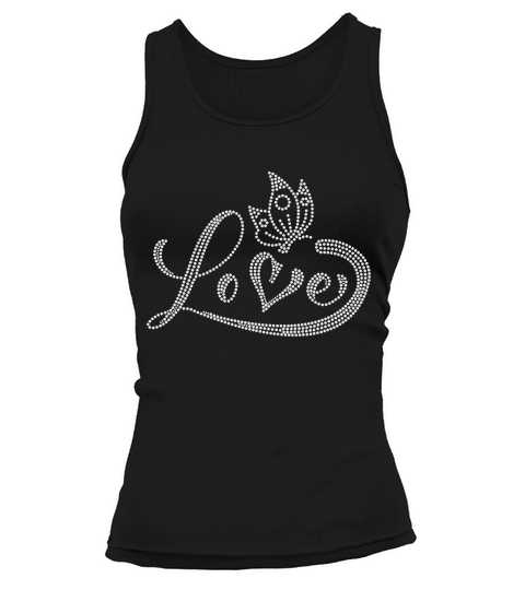 Love Rhinestone Tank top Woman