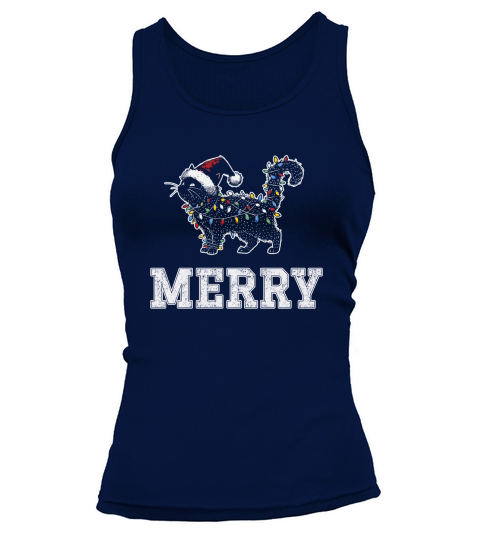 MERRY CAT WRAPPED BY CHRISTMAS LIGHTS D Color 5 Tank top Woman