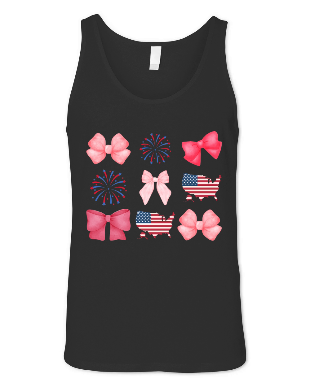Coquette American Flag png Unisex Jersey Tank