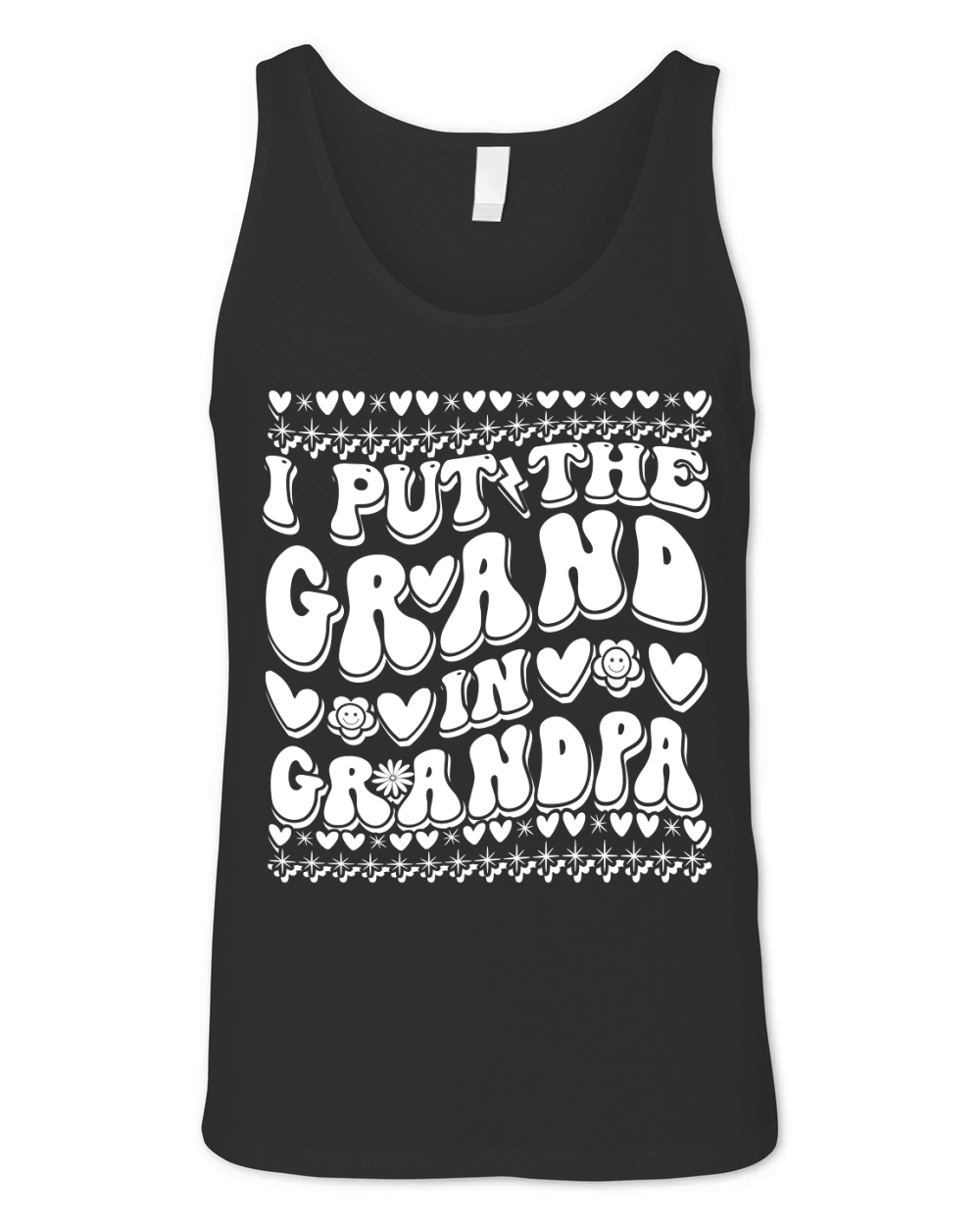 I put grand or grandpa Unisex Jersey Tank