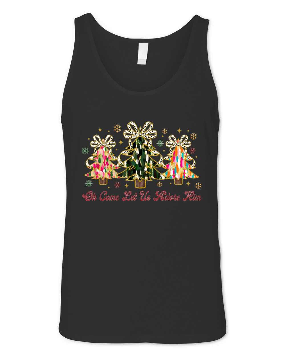 Oh come let us adore him brushstroke Unisex Jersey Tank