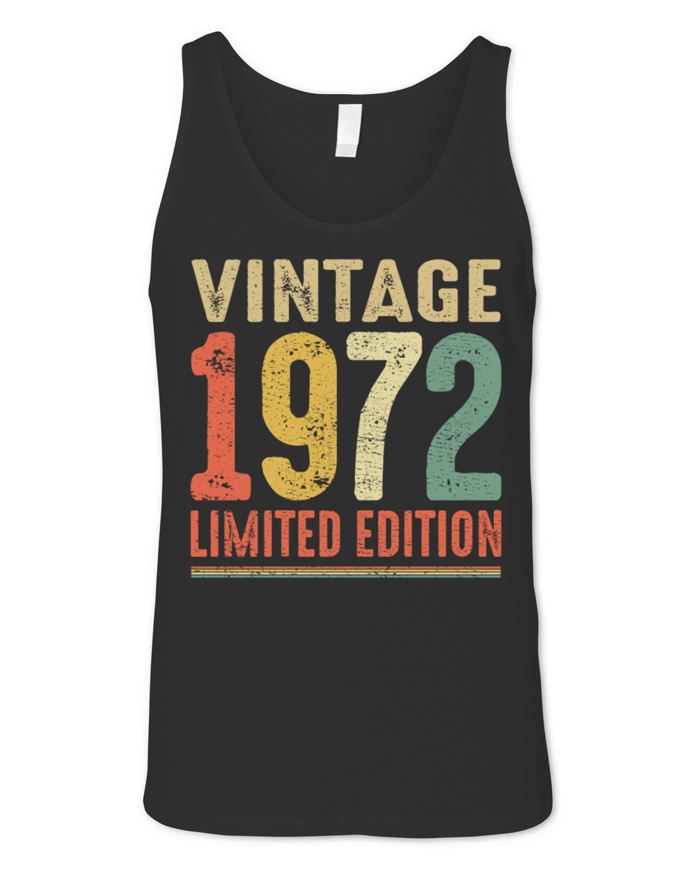 Vintage 1972 Limited Edition 50th Birthday Gift Unisex Jersey Tank