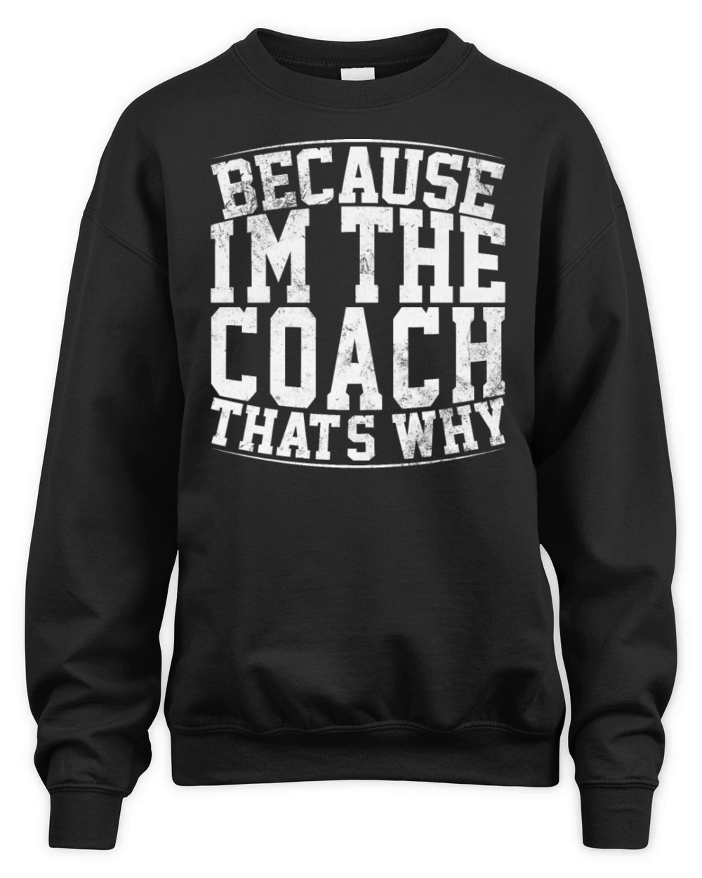 Because Im The Coach Thats Why Funny Vintage Coa Unisex Premium Crewneck Sweatshirt