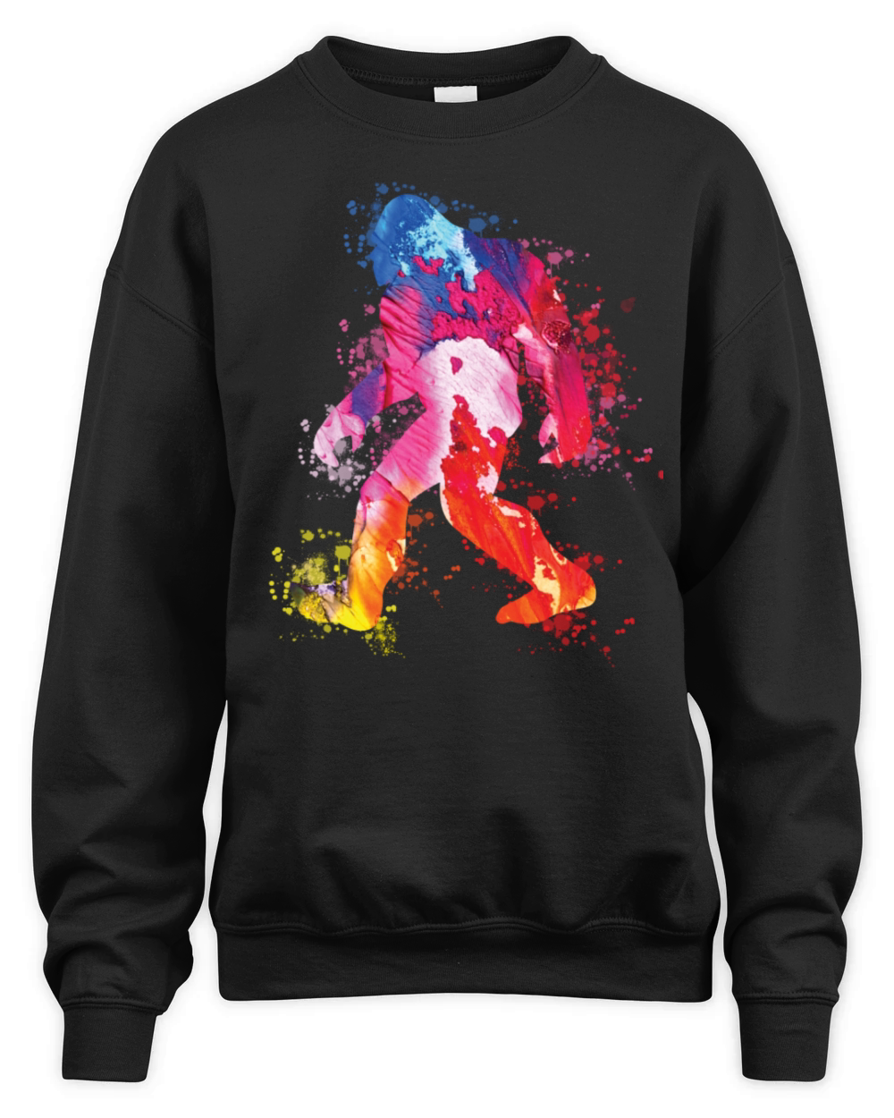 Bigfoot Color Silhouette Sasquatch Art Unisex Premium Crewneck Sweatshirt
