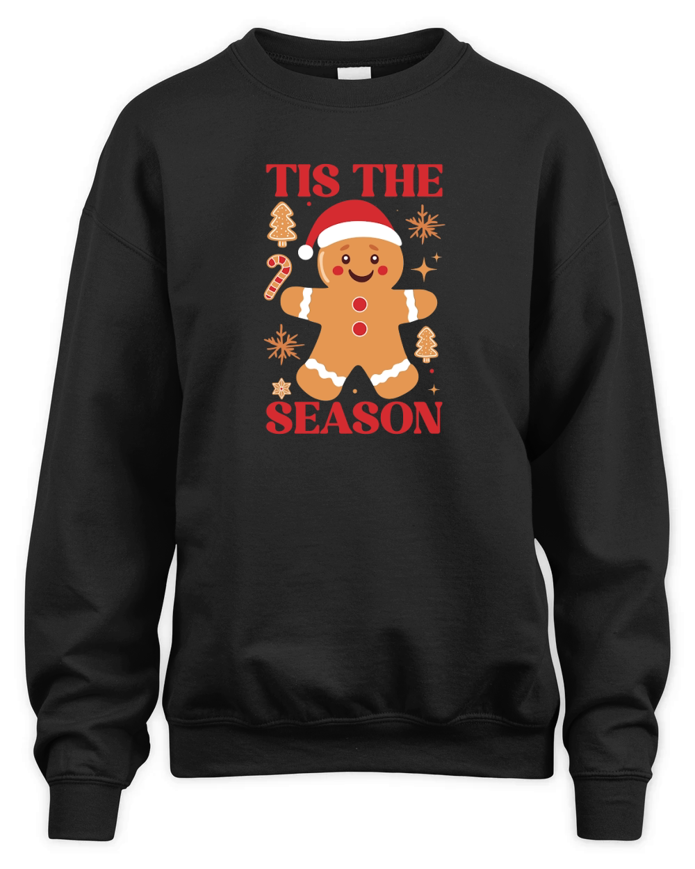 Christmas Tis the Season Gingerbread Unisex Premium Crewneck Sweatshirt