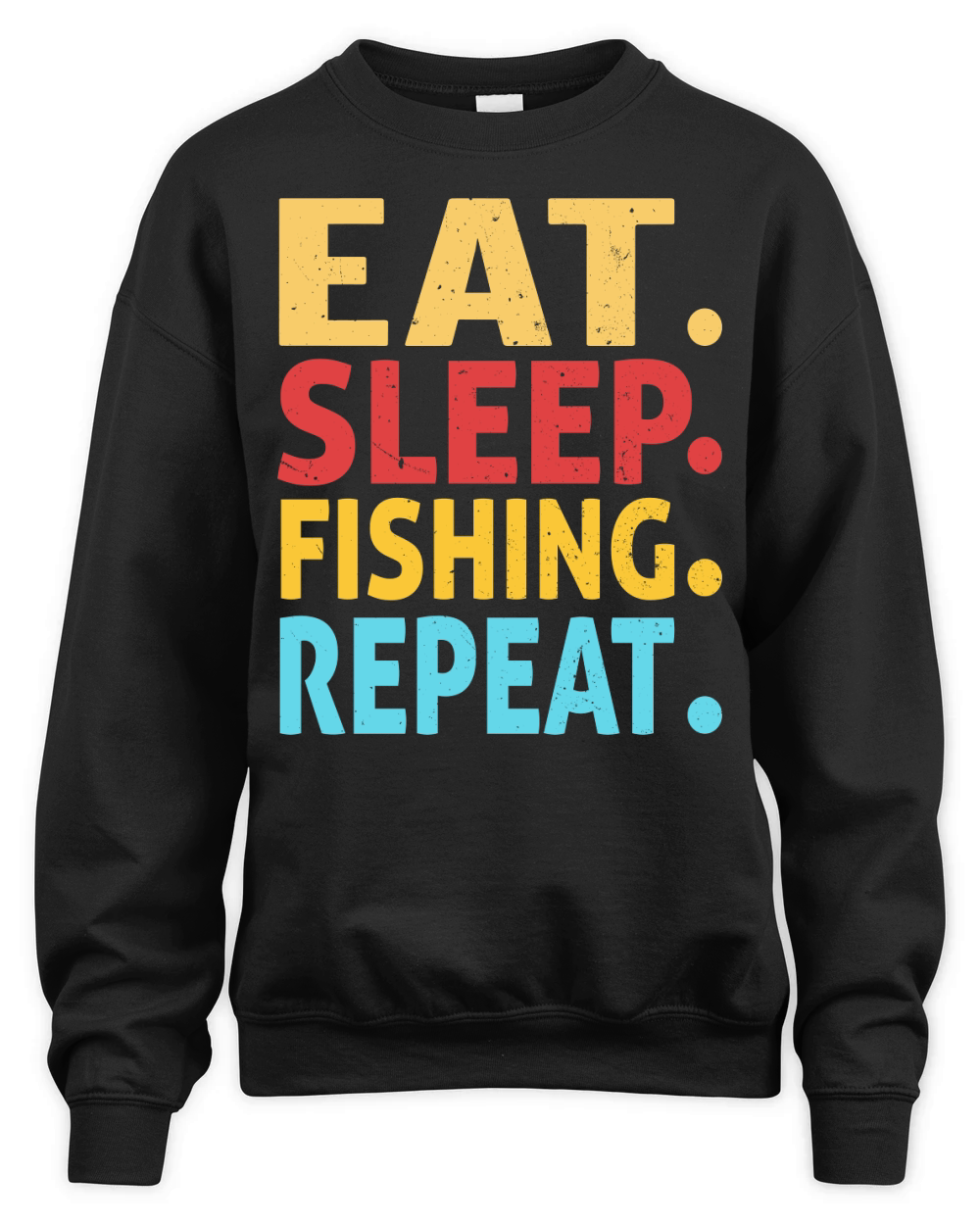 Eat sleep fishing repeat Unisex Premium Crewneck Sweatshirt