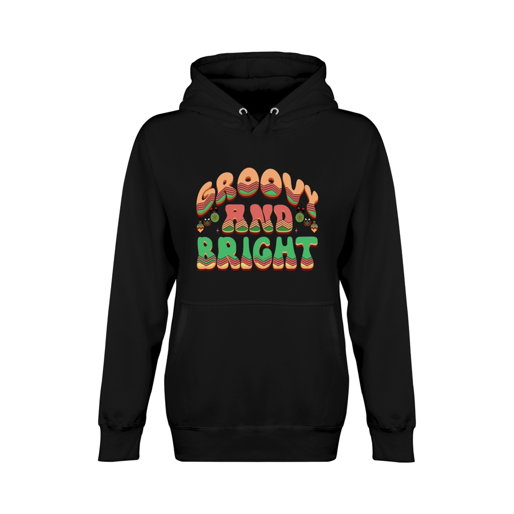 groovy and bright,Christmas Unisex Premium Pullover Hoodie