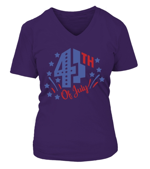 4th of july V-neck T-Shirt Woman