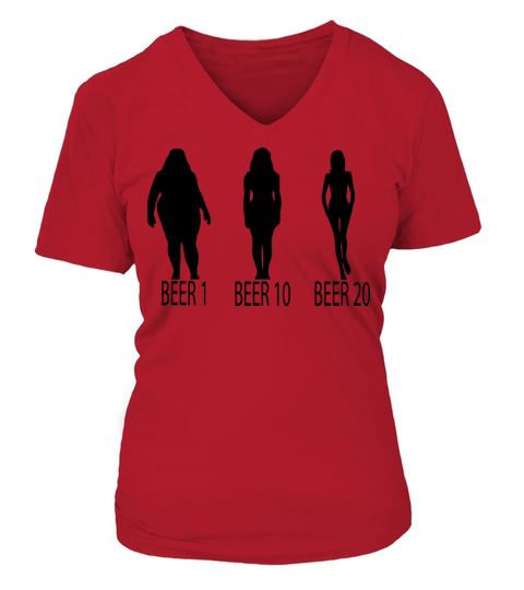 Beer Chart V-neck T-Shirt Woman