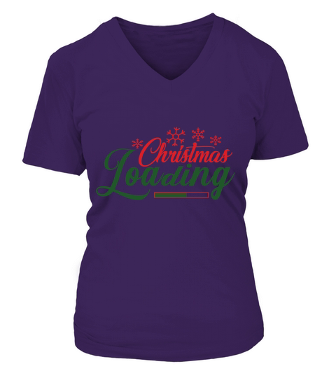 Christmas Loading V-neck T-Shirt Woman
