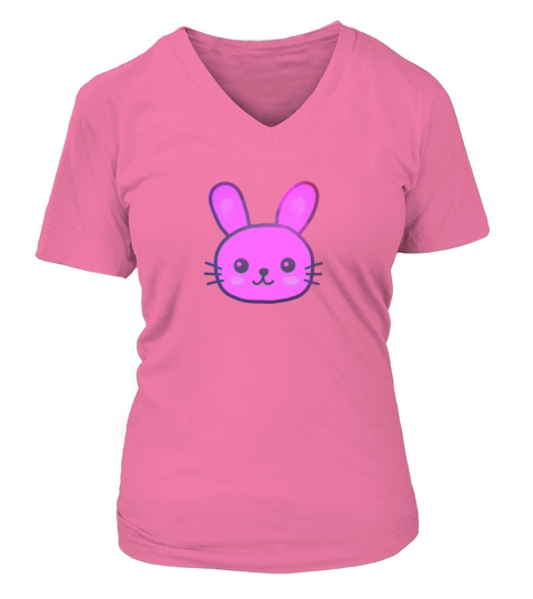 Colorful bunny Easter Bunny for easter Bunny V-neck T-Shirt Woman