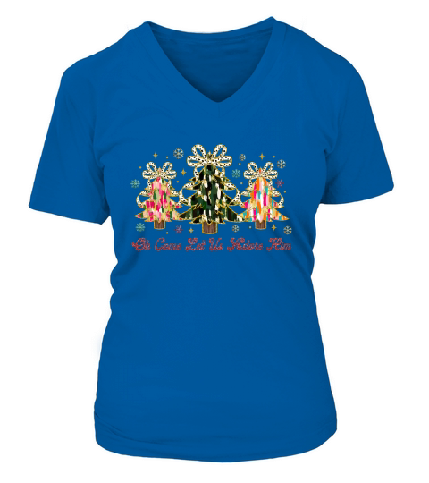 Oh come let us adore him brushstroke V-neck T-Shirt Woman