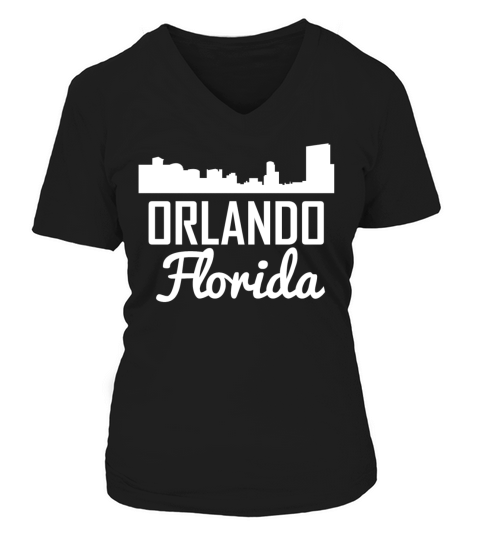 Orlando Florida Skyline V-neck T-Shirt Woman