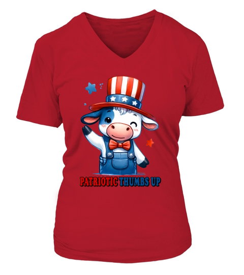 Patriotic thumbs up V-neck T-Shirt Woman