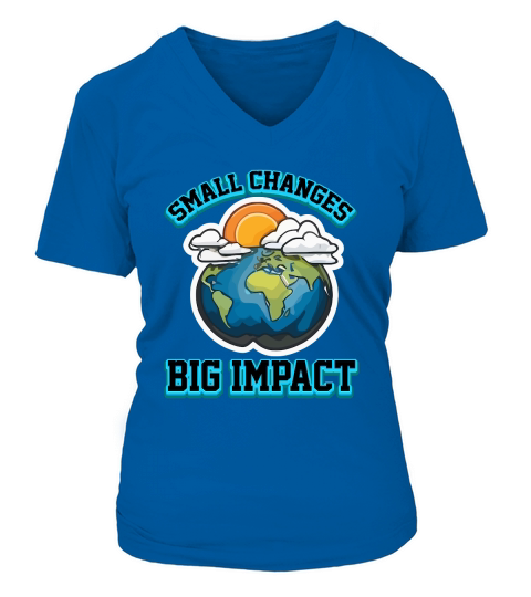 Small changes big impact V-neck T-Shirt Woman
